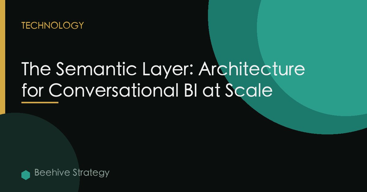 The Semantic Layer: Architecture for Conversational BI at Scale