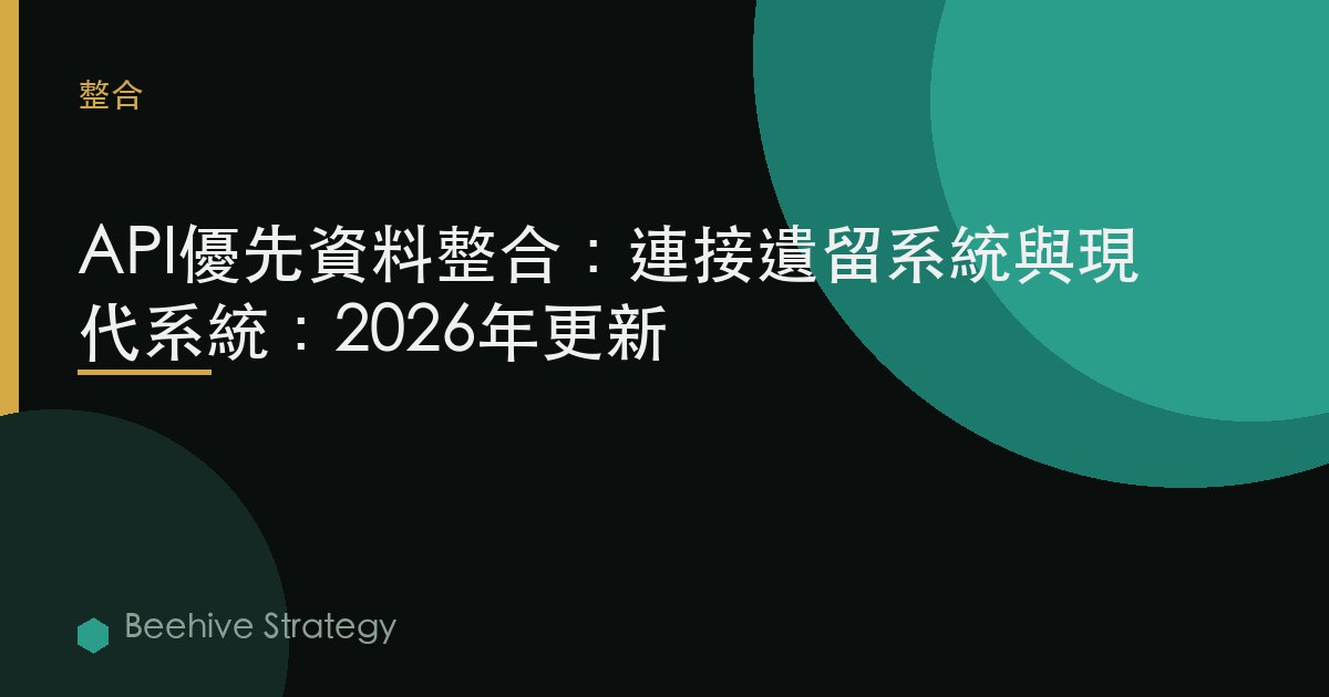 API優先數據集成：連接遺留系統與現代系統：2026年更新