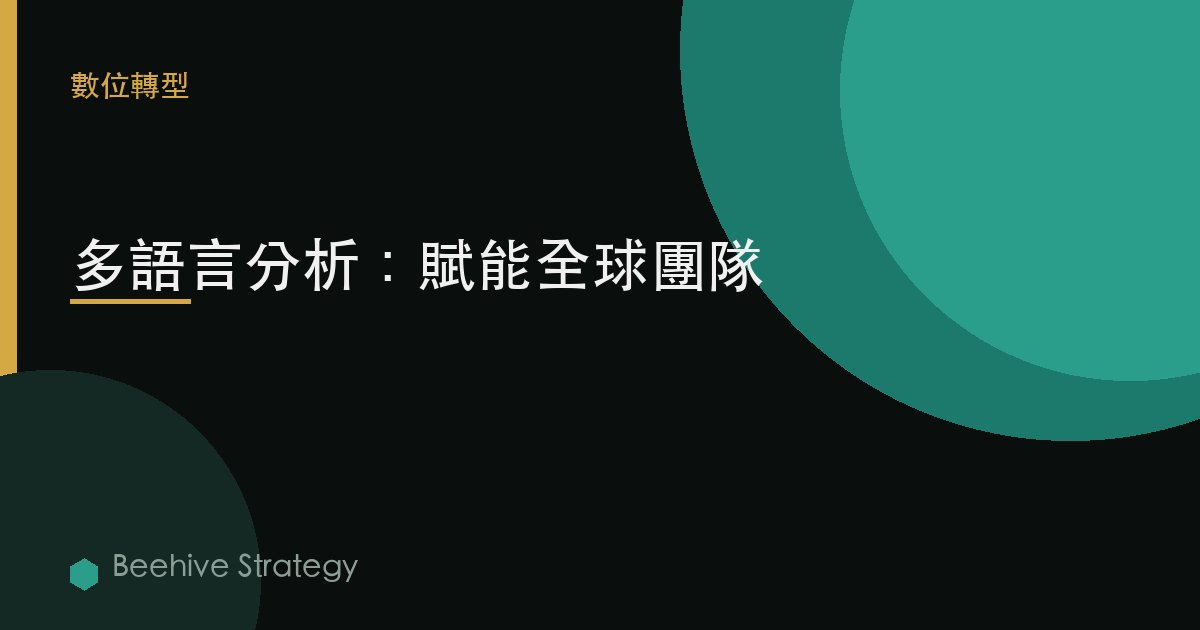 多語言分析：賦能全球團隊